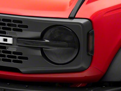 Headlight Covers; Carbon Fiber Look (21-24 Bronco w/ Factory LED Headlights)