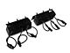 Rough Country Black Series Triple LED Fog Light Kit; Spot Beam (21-24 Bronco w/ Modular Front Bumper)