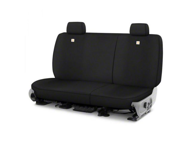 Covercraft Carhartt Super Dux SeatSaver Custom Second Row Seat Covers; Black (21-24 Bronco 4-Door w/o Fold-Down Armrest)