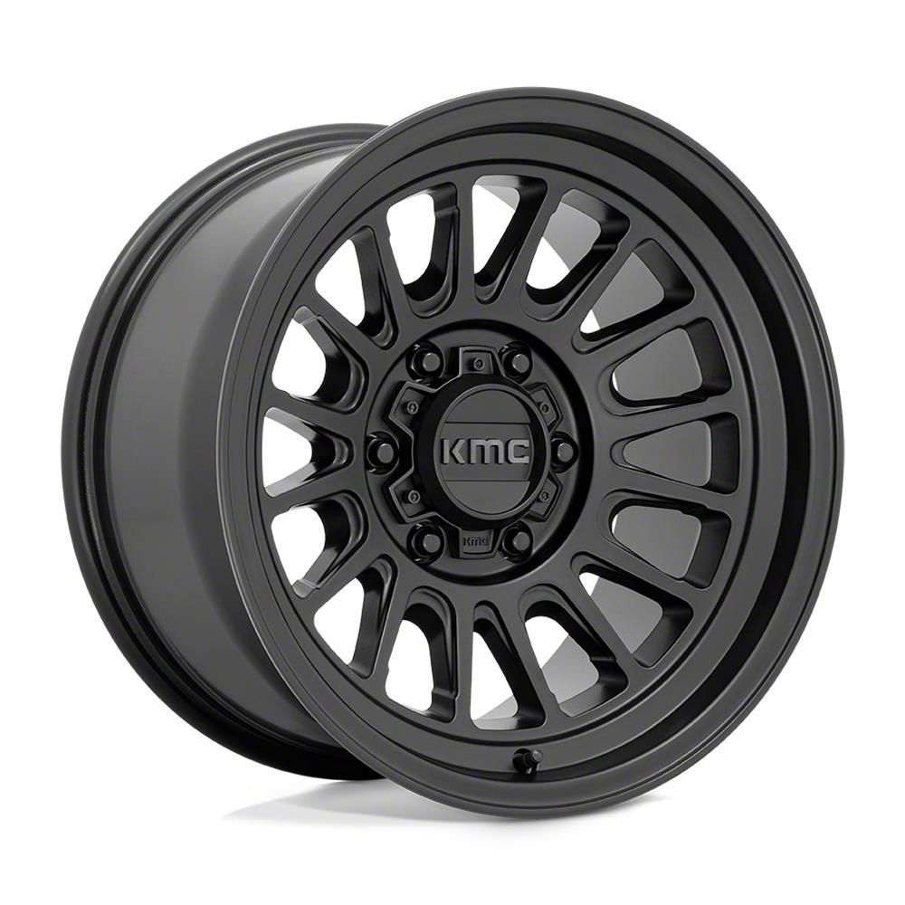 Kmc Bronco Impact Ol Satin Black 6 Lug Wheel 17x85 0mm Offset