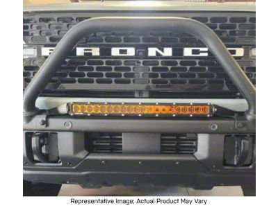 Heretic Studios 20-Inch LED Light Bar with Bumper Mounting Kit; Flood Beam; Clear Lens (21-24 Bronco)