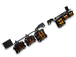 Heretic Studios LED Fog Light Kit; Amber Quattro Lens/Amber BA-2 Lens (21-23 Bronco w/ Modular Front Bumper)
