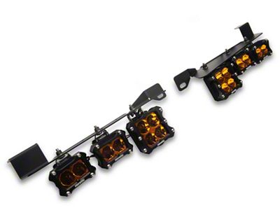 Heretic Studios LED Fog Light Kit; Amber Quattro Lens/Amber BA-2 Lens (21-24 Bronco w/ Modular Front Bumper)