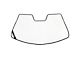 Covercraft UVS100 Heat Shield Custom Sunscreen with Black Ford Oval Logo; White (21-24 Bronco)