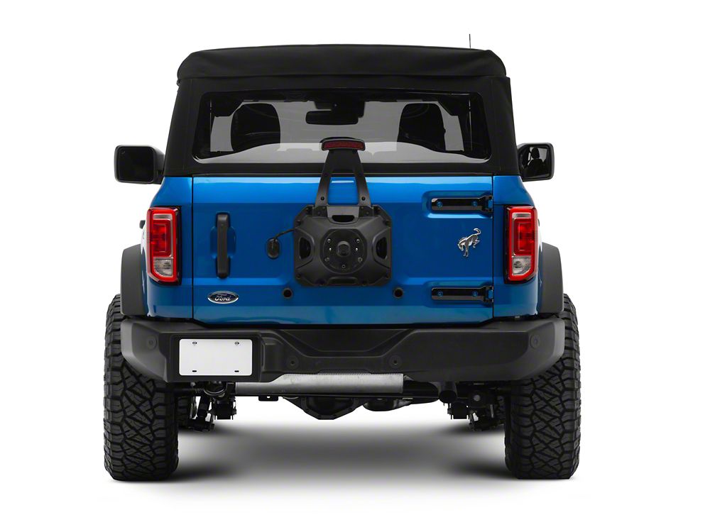 Jimen Compatible With Ford STF9 Bronco 2021-2023, Rear Door Tailgate Hinge Cover Exterior Trim Accessories Carbon Fiber