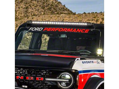 Ford Performance Windshield Banner; White/Red (21-24 Bronco)