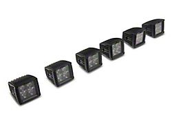 Rough Country Black Series Amber DRL Triple LED Fog Light Kit; Spot Beam (21-23 Bronco w/ Modular Front Bumper)