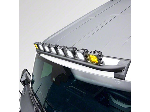 ZRoadz Eight 3-Inch White and Amber LED Pod Lights with Tubular Roof Mounting Bar (21-24 Bronco)