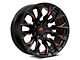 Fuel Wheels Flame Gloss Black Milled with Red Accents 6-Lug Wheel; 20x9; 20mm Offset (21-24 Bronco, Excluding Raptor)