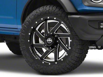 XF Offroad XF-205 Gloss Black Milled 6-Lug Wheel; 20x9; 0mm Offset (21-24 Bronco, Excluding Raptor)