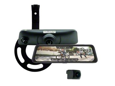 Full Screen Rear View Mirror Replacement Monitor with DVR and Backup Camera Kit (21-24 Bronco)