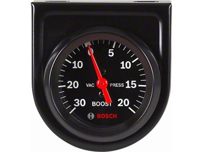 Bosch Black Styleline Boost/Vacuum Gauge; Mechanical (Universal; Some Adaptation May Be Required)