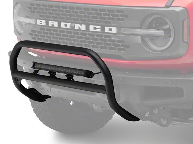 Rough Country Nudge Bar with 20-Inch Black Series White DRL LED Light Bar (21-24 Bronco w/ Modular Front Bumper)