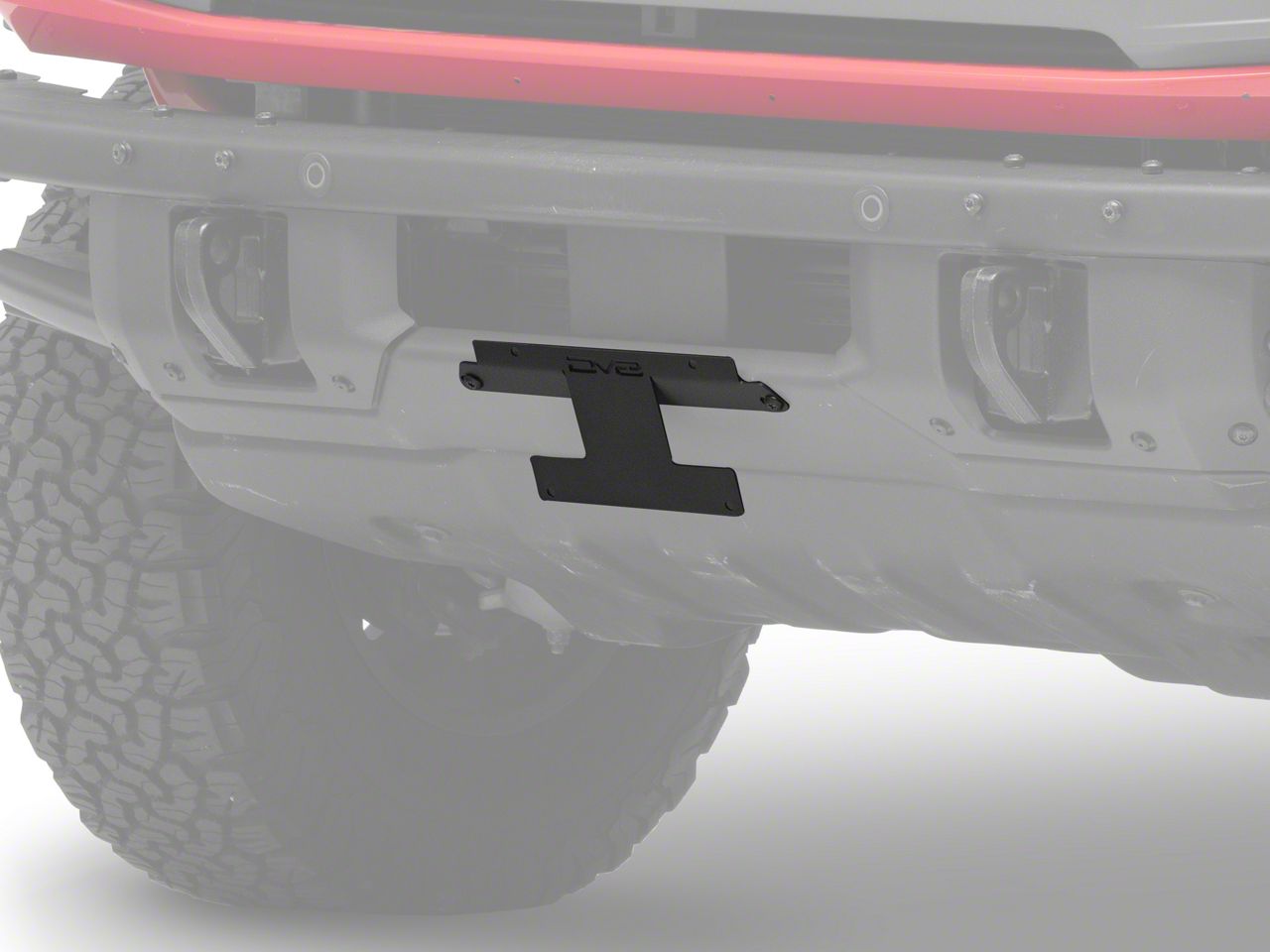 DV8 Offroad Bronco Factory Front Bumper License Plate Relocation