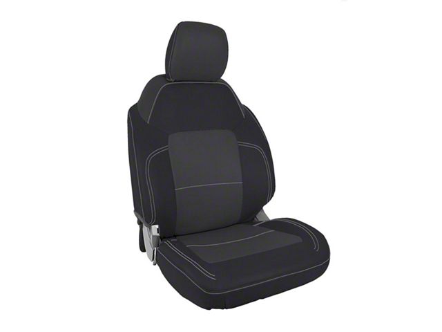 PRP Front Seat Covers; Black and Gray (21-24 Bronco 2-Door)