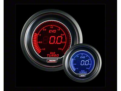 Prosport 52mm EVO Metric Series Boost Gauge; BAR; Red/Blue (Universal; Some Adaptation May Be Required)