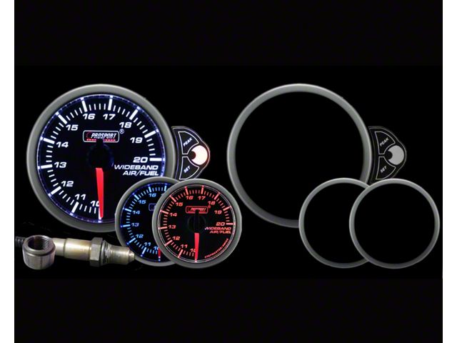 Prosport 52mm Halo Premium Series Wideband Air/Fuel Ratio Gauge; Blue/White/Amber (Universal; Some Adaptation May Be Required)