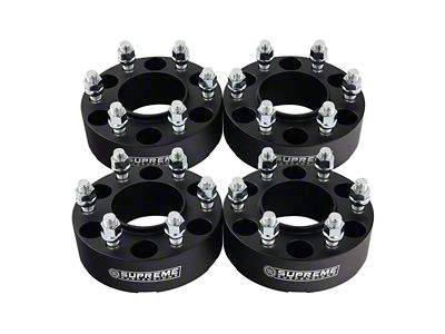 Supreme Suspensions 1.50-Inch Pro Billet Wheel Spacers; Black; Set of Four (21-24 Bronco, Excluding Raptor)