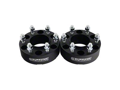 Supreme Suspensions 1.50-Inch Pro Billet Wheel Spacers; Black; Set of Two (21-24 Bronco, Excluding Raptor)