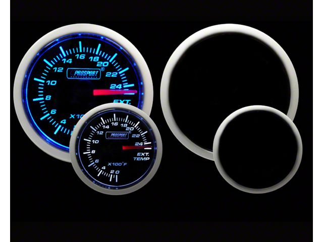 Prosport 52mm Performance Series Exhaust Gas Temperature Gauge; Electrical; Blue/White (Universal; Some Adaptation May Be Required)