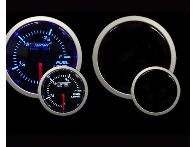 Prosport 52mm Performance Series Fuel Level Gauge; Electrical; Blue/White (Universal; Some Adaptation May Be Required)
