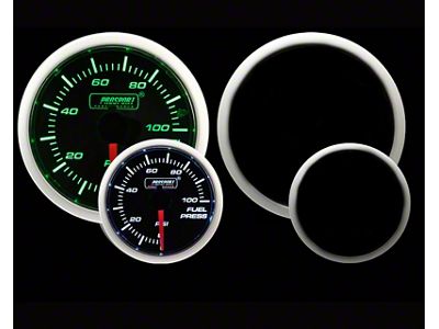 Prosport 52mm Performance Series Fuel Pressure Gauge; Electrical; Green/White (Universal; Some Adaptation May Be Required)