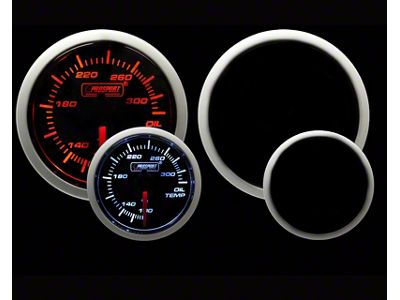 Prosport 52mm Performance Series Oil Temperature Gauge; Electrical; Amber/White (Universal; Some Adaptation May Be Required)