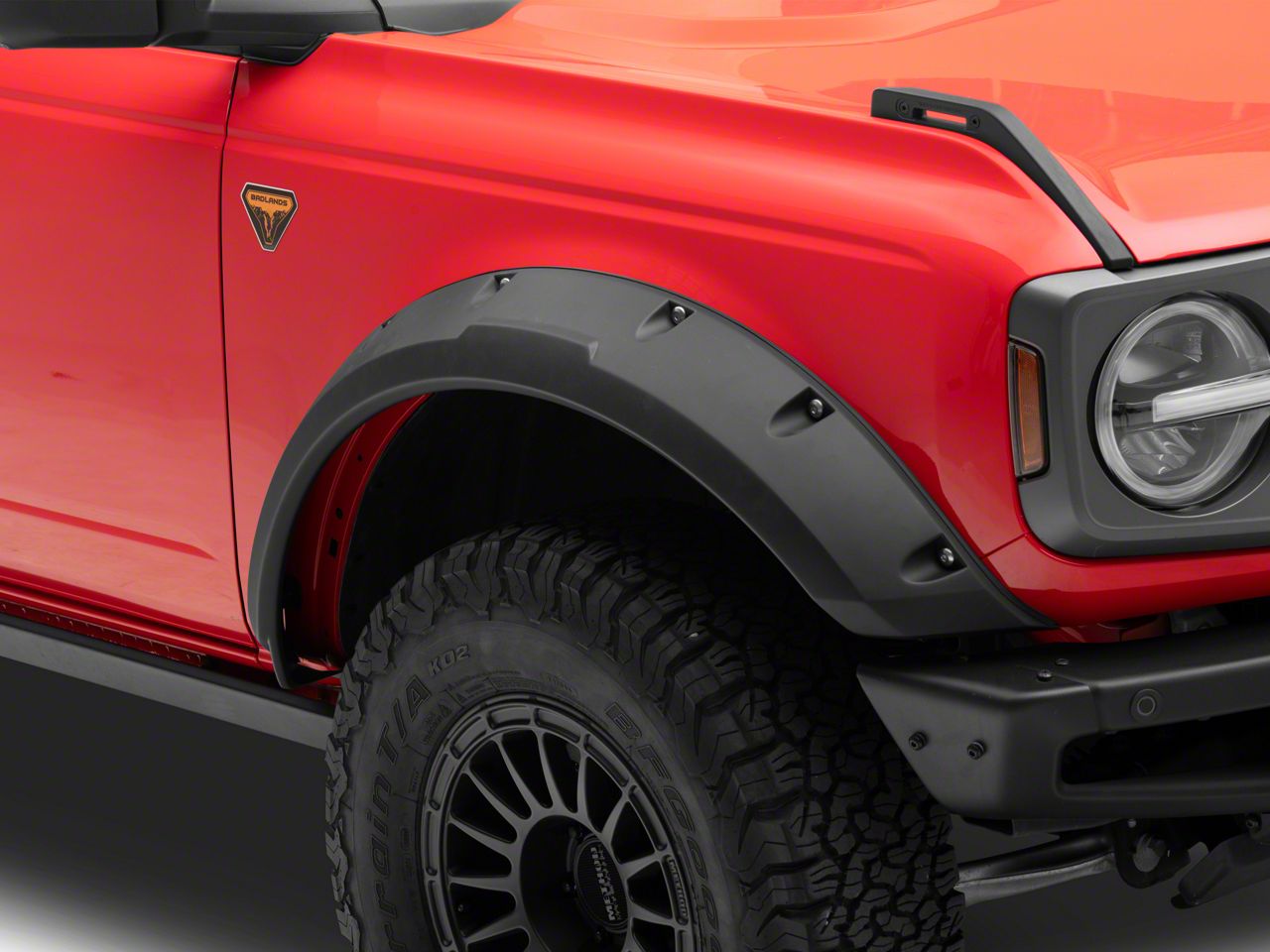 Air Design Bronco Super Bolt Fender Flares; Satin Black FO34E24 (2124 Bronco 4Door, Excluding