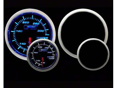 Prosport 52mm Performance Series Water Temperature Gauge; Electrical; Blue/White (Universal; Some Adaptation May Be Required)