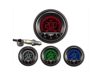 Prosport 52mm Premium EVO Series Digital Wideband Air/Fuel Ratio Gauge; Blue/Red/Green/White (Universal; Some Adaptation May Be Required)