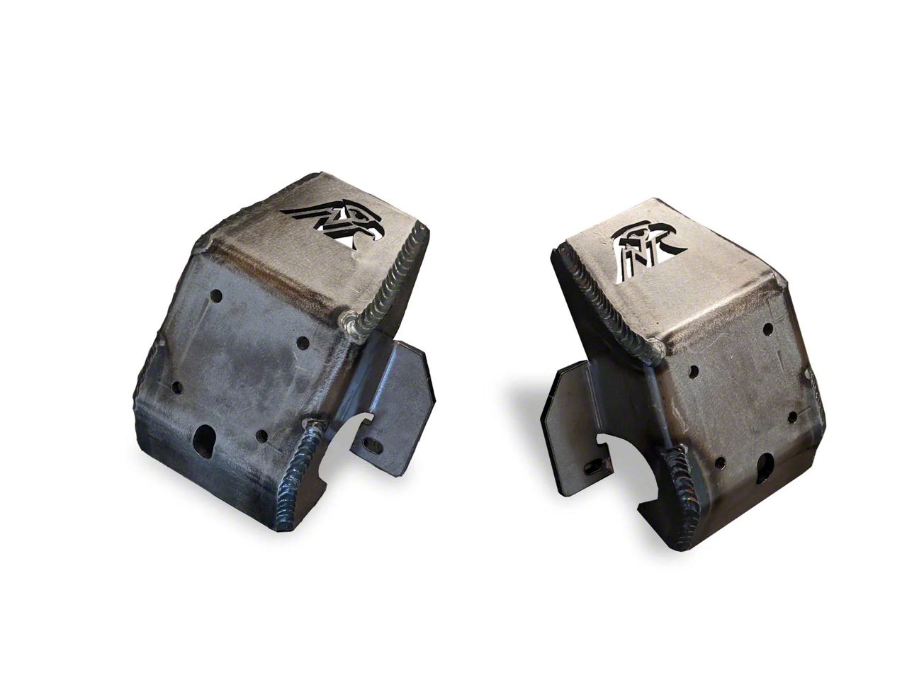 Next Venture Motorsports Rear Shock Skid Plates; Bare Metal (21-23 Bronco)