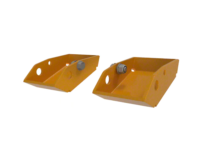 BroncBuster Rear Shock Skid Plates; Cyber Orange (21-23 Bronco)