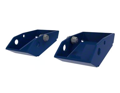 BroncBuster Rear Shock Skid Plates; Velocity Blue (21-23 Bronco)