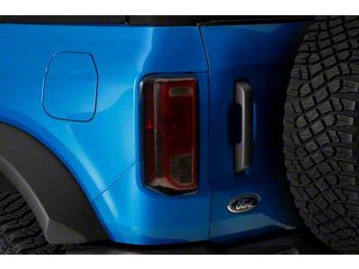 Tail Light Covers; Carbon Fiber Look (21-24 Bronco w/ Factory Halogen Tail Lights)