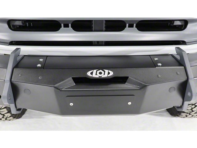 LoD Offroad Black Ops Front Bumper Winch Cover Plate; Black Texture (21-24 Bronco)