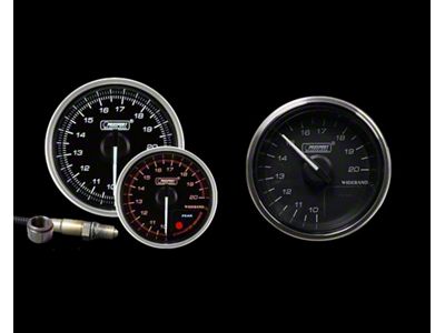 Prosport 52mm Supreme Series Wideband Air Fuel Ratio Gauge with Bosch Sensor; Electrical; Amber/White (Universal; Some Adaptation May Be Required)