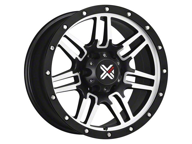 DX4 Wheels 7S Flat Black Machined 6-Lug Wheel; 16x8; -6mm Offset (05-15 Tacoma)