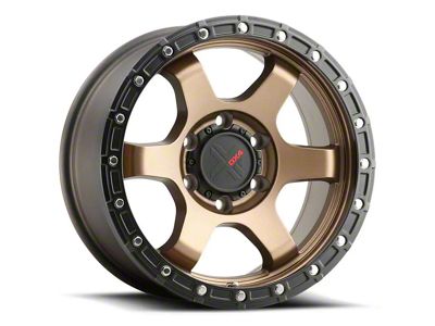DX4 Wheels NITRO Frozen Bronze with Black Lip 6-Lug Wheel; 16x8; -10mm Offset (16-23 Tacoma)