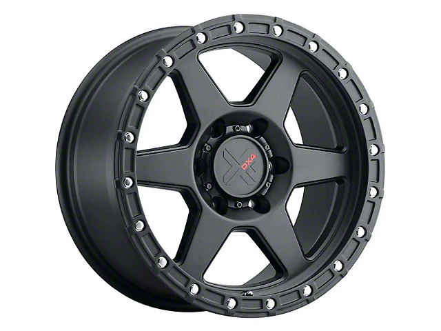 DX4 Wheels RECON Flat Black 6-Lug Wheel; 16x8; 10mm Offset (16-23 Tacoma)