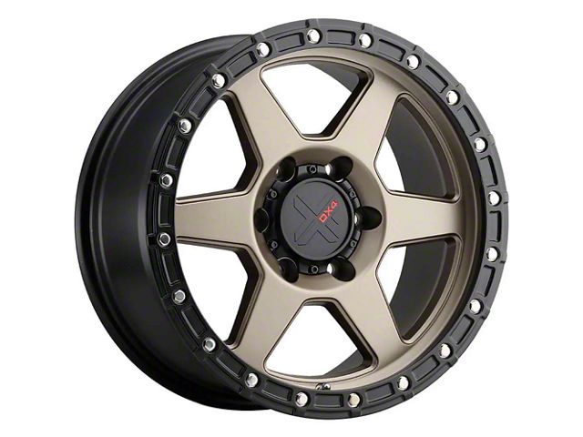 DX4 Wheels RECON Matte Bronze with Black Ring 6-Lug Wheel; 16x8; -6mm Offset (21-24 Bronco, Excluding Raptor)