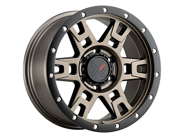 DX4 Wheels TERRAIN Matte Bronze with Black Ring 6-Lug Wheel; 16x8; -6mm Offset (10-23 4Runner)