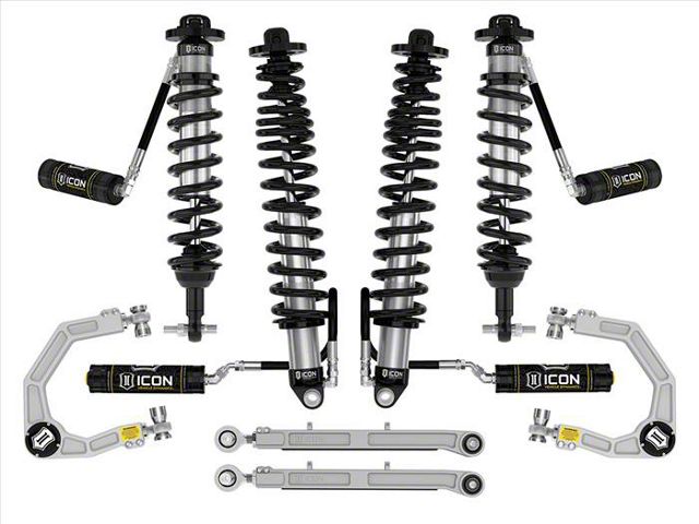 ICON Vehicle Dynamics 3 to 4-Inch Suspension Lift System with Billet Upper Control Arms; Stage 5 (21-24 Bronco w/o Sasquatch Package, Excluding Raptor)