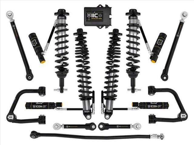 ICON Vehicle Dynamics 3 to 4-Inch Suspension Lift System with Tubular Upper Control Arms; Stage 8 (21-24 Bronco w/o Sasquatch Package, Excluding Raptor)
