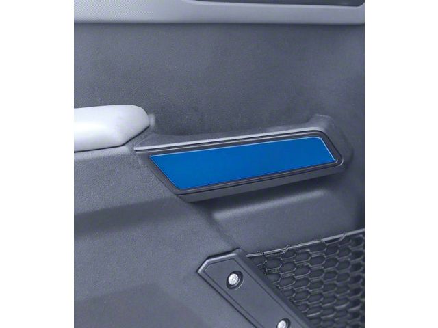 Front Side Door Pull Handle Overlays; Velocity Blue (21-24 Bronco)