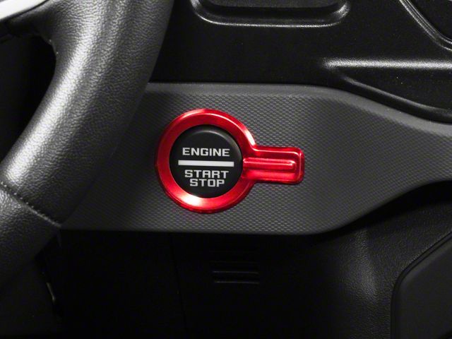 RedRock Billet Start-Stop Button Cover; Red (21-24 Bronco)