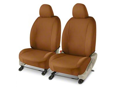 Covercraft Carhartt PrecisionFit Custom Front Row Seat Covers; Brown (21-23 Bronco 4-Door w/ Leather Seats)