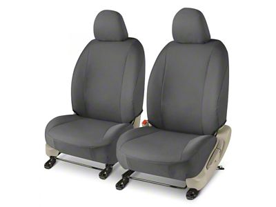 Covercraft Carhartt PrecisionFit Custom Front Row Seat Covers; Gravel (21-24 Bronco 4-Door w/ Leather Seats)