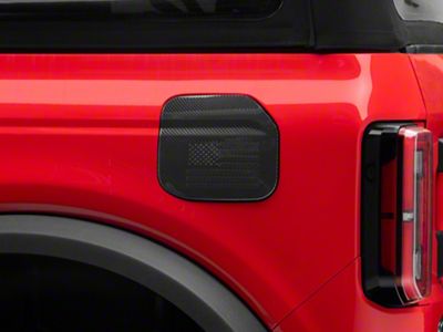 RedRock Fuel Door Cover; Carbon Fiber (21-23 Bronco)
