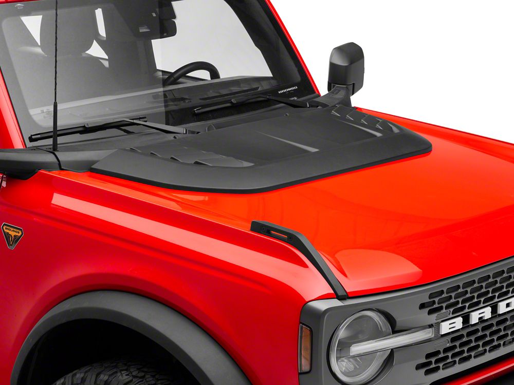 RERPRO Hood Trail Sights Cover Trim For Ford Bronco 2/4 Door 2021 2022 2023 2024 2025 Accessories Engine Hood Hinge Covers Hood Side Release Handle Decoration Stickers Accessory, 1 Pair Green