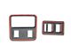 RedRock Window Switch Cover Trim; Matte Black (21-24 Bronco 4-Door)